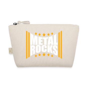 Heavy Metal Rocks Hard Rock Music Text Stars Logo - Organic Pouch - nature - Front
