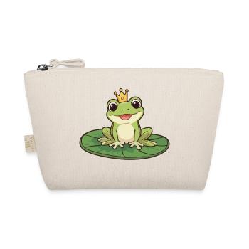 Frog Prince on Water Lily - Organic Pouch - nature - Front