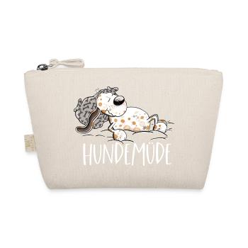 Hundemüde Hund Wortspiel - Bio-Täschchen - Natur - Vorne