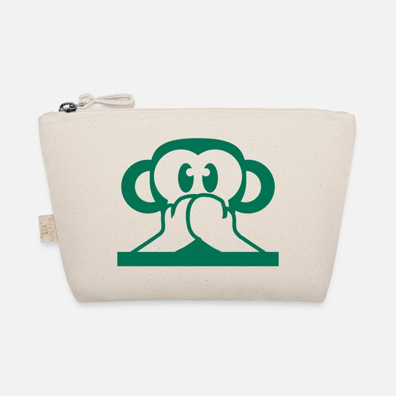 3 Wise Monkeys Speak Nothing Talk Keeps Mouth Shut Organic Pouch