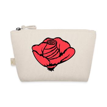Pretty Beautiful Rose Blossom Leaf Roses Romantic - Organic Pouch - nature - Front