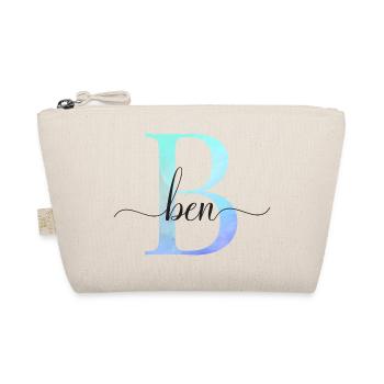 B| Monogramm | Name | Ben | Watercolor - Bio-Täschchen - Natur - Vorne