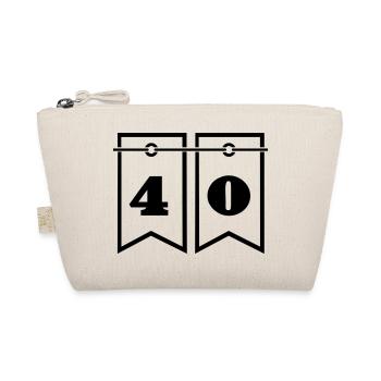 40. 40 ANS. 40e ANNIVERSAIRE. ANNIVERSAIRE 40 ANS. - Trousse biologique - nature - Devant