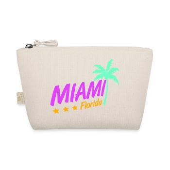 Miami États-Unis Palm Trees Beach Sun America Floride Logo - Trousse biologique - nature - Devant