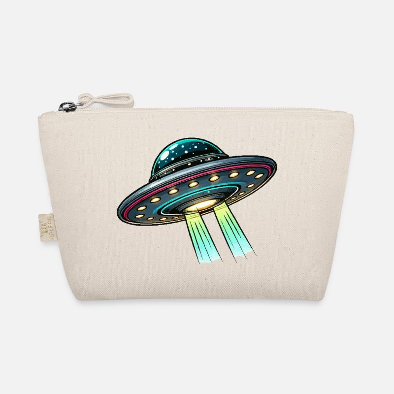 Ufo Untertasse Comic Bio-Täschchen