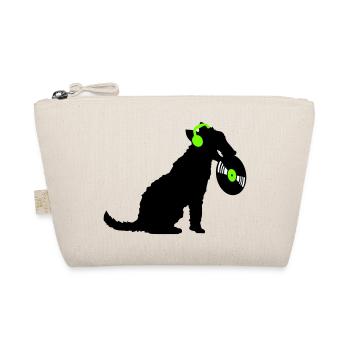chien DJ musique jouer club disco disque vinyle fun - Trousse biologique - nature - Devant