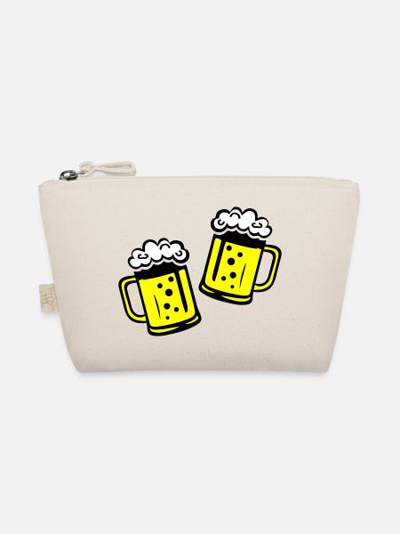 Bier Bierkrug Prost - Bio-Täschchen - Natur - Vorne