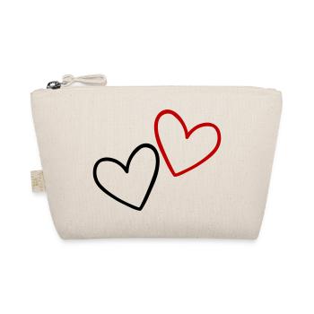 Hearts Love - Organic Pouch - nature - Front