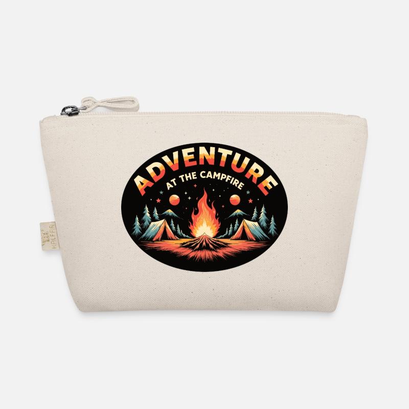 Adventure Campfire Retro Camping Organic Pouch