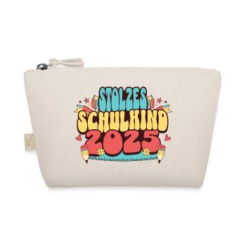 Stolzes Schulkind 2025 - Bio-Täschchen - Natur - Vorne