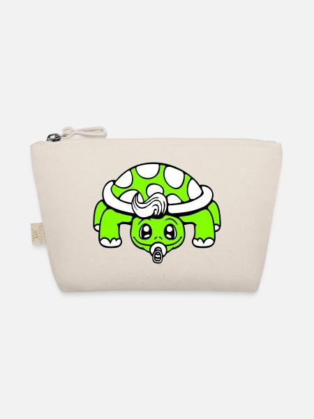 Turtle Baby Pacifier Small Child Toddler - Organic Pouch - nature - Front