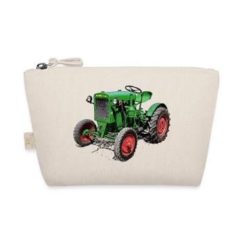 Grüner Oldtimer-Traktor - Bio-Täschchen - Natur - Vorne