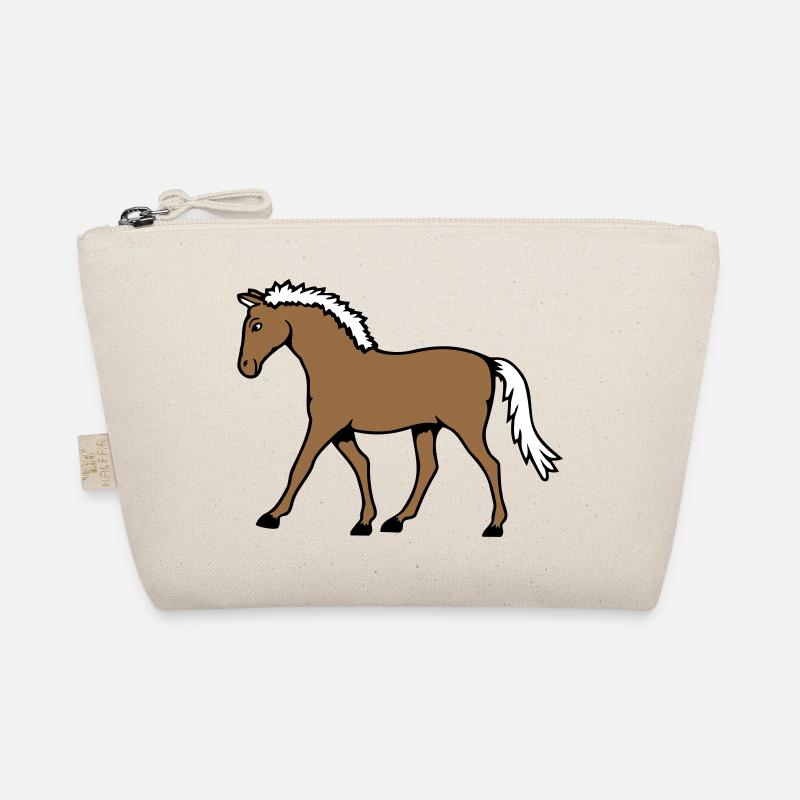 Pferd läuft geht Reiter Cartoon reiten süß Comic Bio-Täschchen