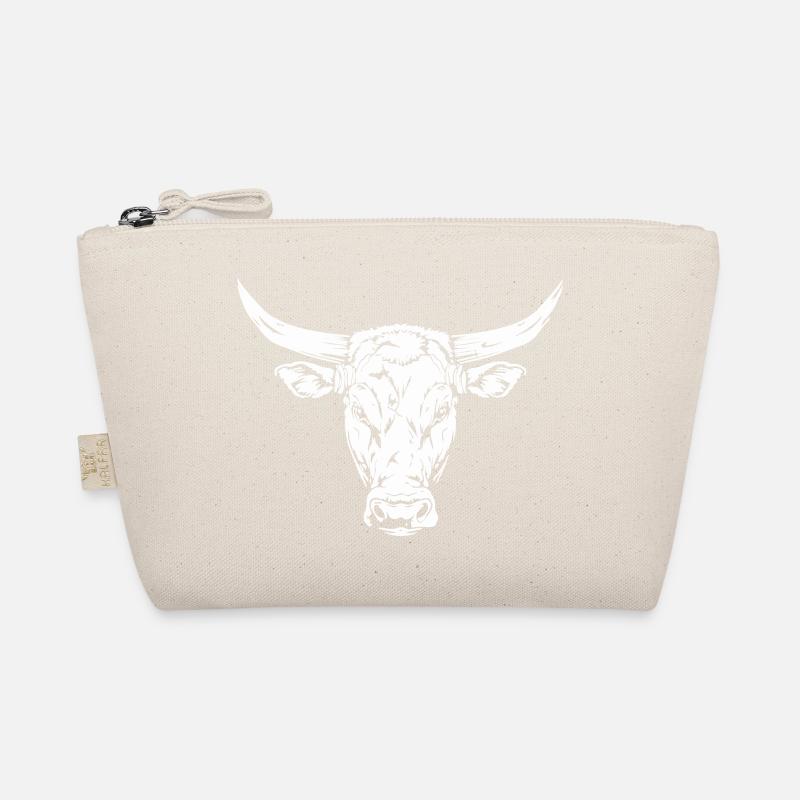 Conception de la silhouette de la tête de taureau Trousse biologique