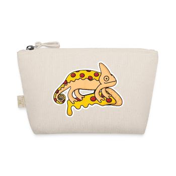 Funny-chameleon-iguana-pizza-motif - Organic Pouch - nature - Front
