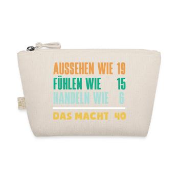 Funny 40th Birthday Gift Birthday Shirt - Organic Pouch - nature - Front