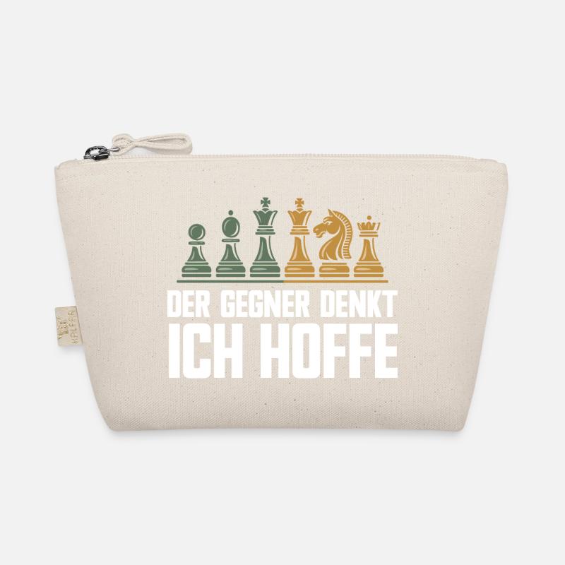 Lustiges Schachspiel Schach Design Schachfiguren - Bio-Täschchen - Natur