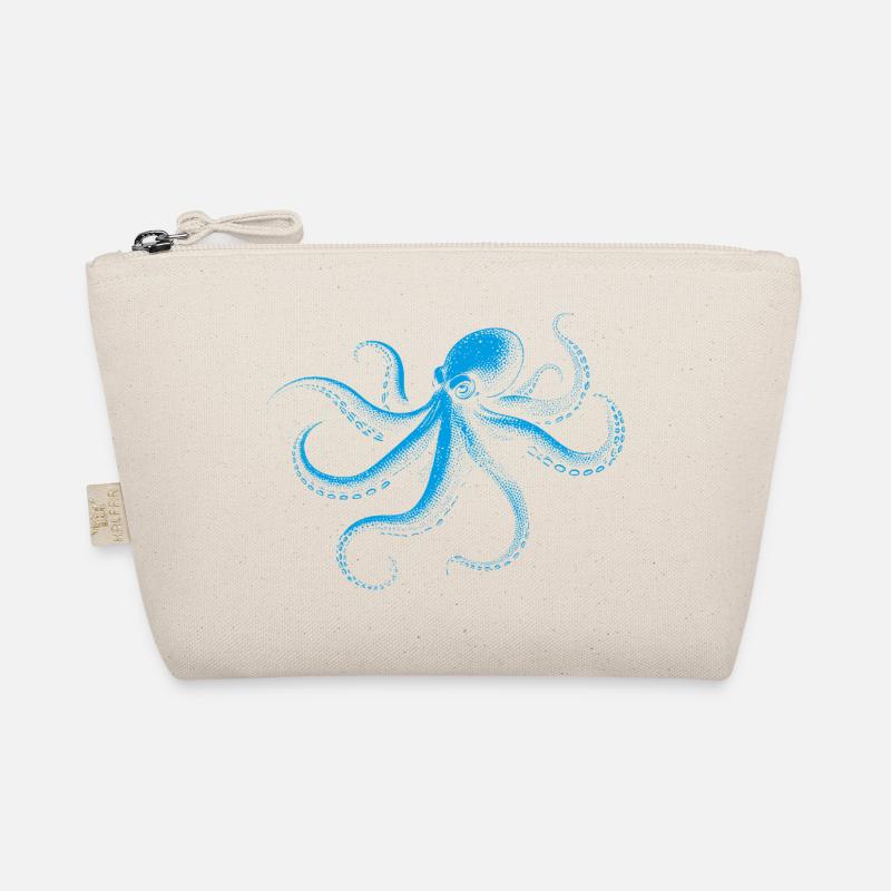 Octopus in Monochrome Organic Pouch
