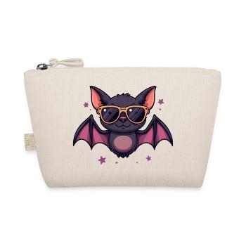 Coole Fledermaus mit Sonnenbrille - Bio-Täschchen - Natur - Vorne