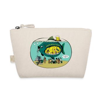 funny beer belly fish stomach comic aquarius - Organic Pouch - nature - Front