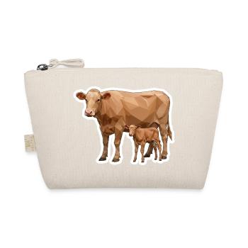 Vache et veau – L’art polygonal dans le style moderne - Trousse biologique - nature - Devant