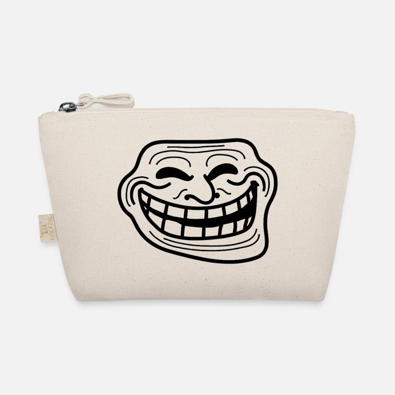 Bold Grin Linework Illustration Organic Pouch