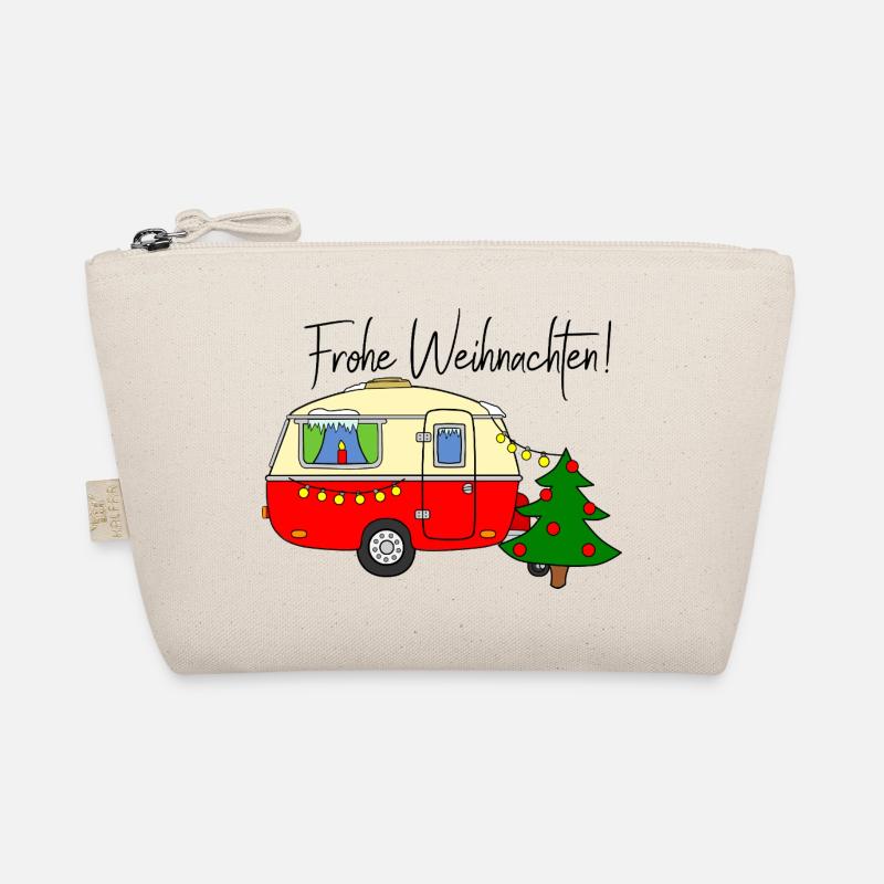 Frohe Weihnachten mit Wohnwagen - Caravan Camper Bio-Täschchen