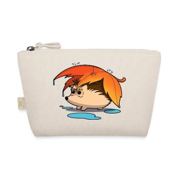 Hedgehog under leafy umbrella - Organic Pouch - nature - Front