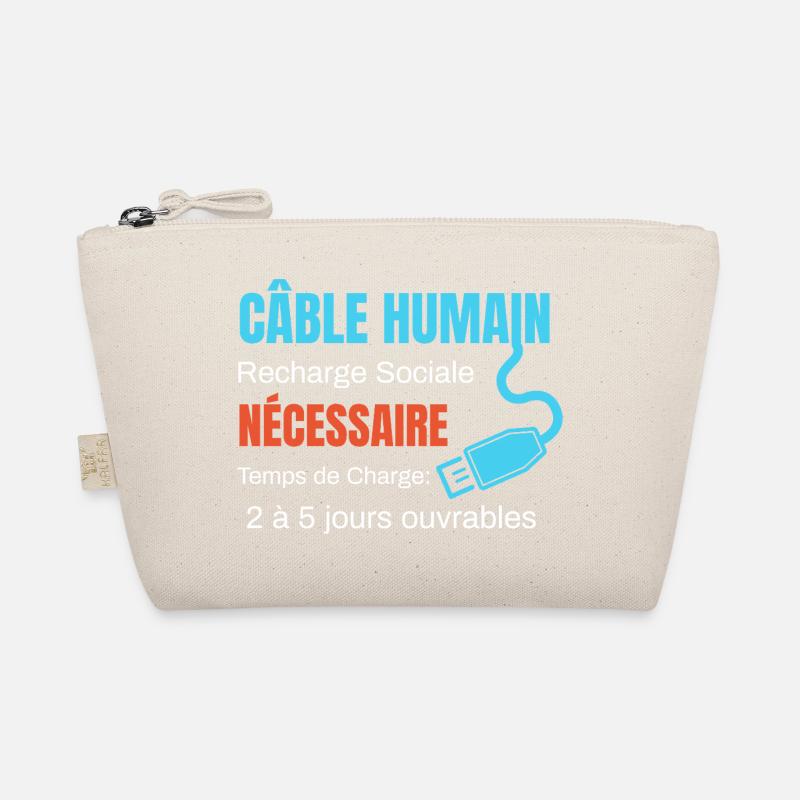 Human Cable Soziale Aufladung Humor - Bio-Täschchen - Natur