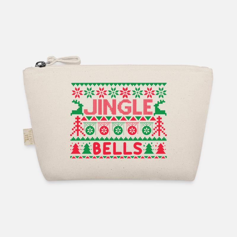 Ugly Sweater - Jingle Bells Knit Pattern Organic Pouch