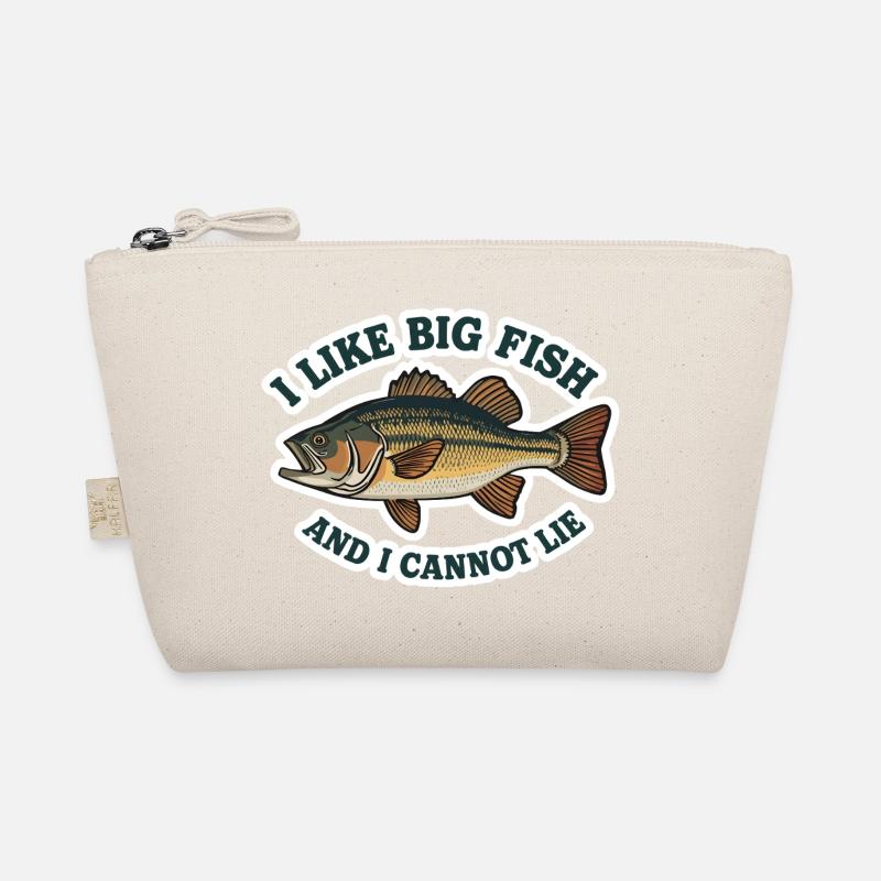 Großer Fisch Spruch I Like Big Fish  Bio-Täschchen