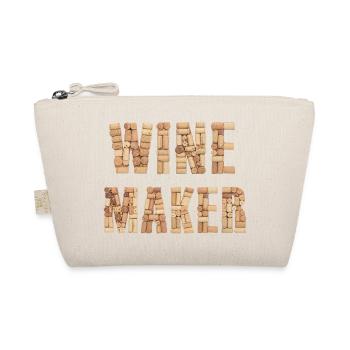 Winemaker – Real Cork Lettering Design - Organic Pouch - nature - Front