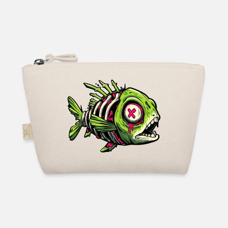 Zombie Fish Graffiti Organic Pouch