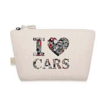 I Love Cars – pour les amis des voitures et des voitures de sport - Trousse biologique - nature - Devant