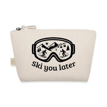 Ski You Later – ski goggle design for skiers - Organic Pouch - nature - Front