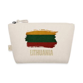 Vintage flag of Lithuania, proud Lithuanian - Organic Pouch - nature - Front