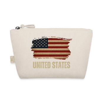 Grunge flag of America, proud American - Organic Pouch - nature - Front