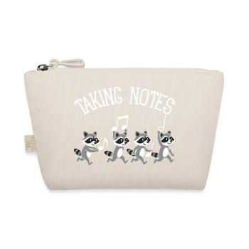 Raccoon Musical Notes Music - Organic Pouch - nature - Front