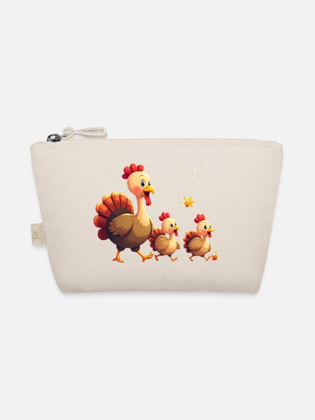 Thanksgiving Truthahn Baby - Bio-Täschchen - Natur - Vorne