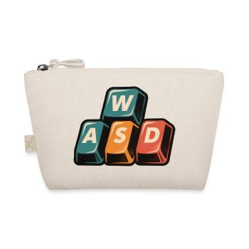 WASD Gaming Keys - Funny Gamer Gift - Organic Pouch - nature - Front
