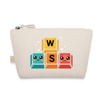 WASD Keys Funny Gamer Gift - Organic Pouch - nature - Front