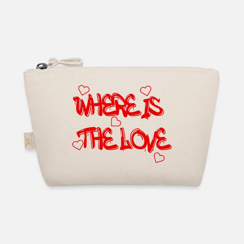 "Wo ist die Liebe" – ein kraftvolles Design, das einlädt Bio-Täschchen