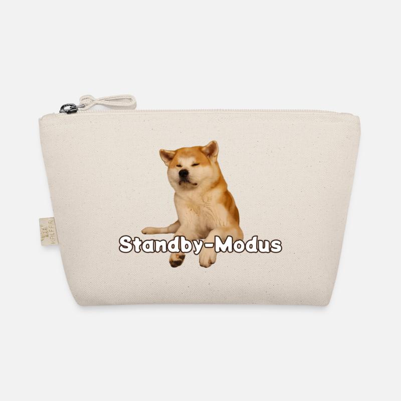 Akita im Standby-Modus - Bio-Täschchen - Natur