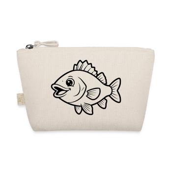 Cute Perch Fish Comic Coloring Page - Organic Pouch - nature - Front