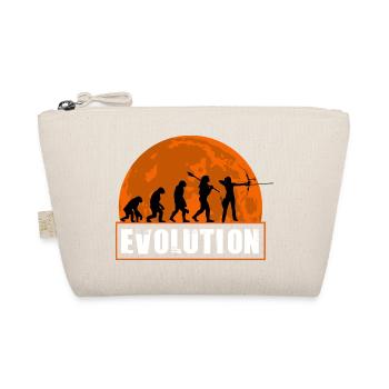 Archery Evolution Hunter Silhouette Retro Vintage - Organic Pouch - nature - Front