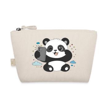 Un panda mignon prend un selfie – Motif amusant - Trousse biologique - nature - Devant