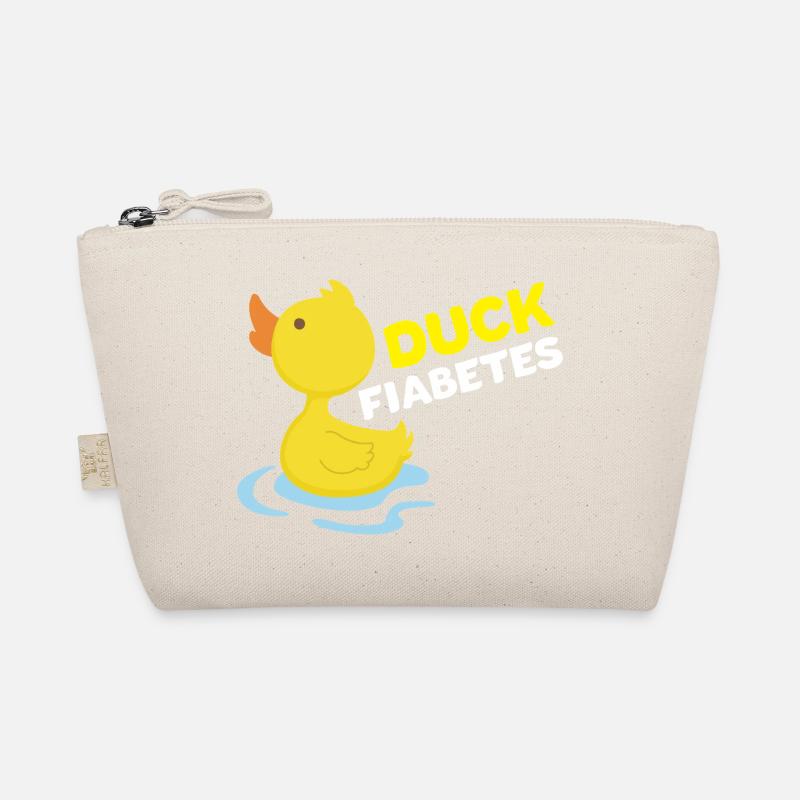 Duck Fiabetes Funny Rubber Duck Pun T1D Awareness Organic Pouch