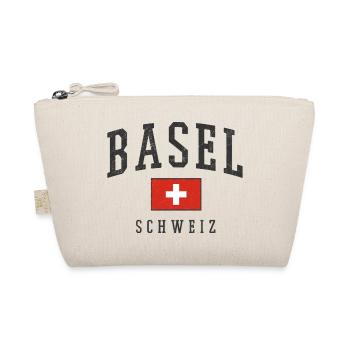 Basel Schweiz Design mit Flagge  - Bio-Täschchen - Natur - Vorne