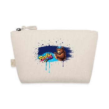 Berlin Graffiti Bear with Spray Can Street Art - Organic Pouch - nature - Front