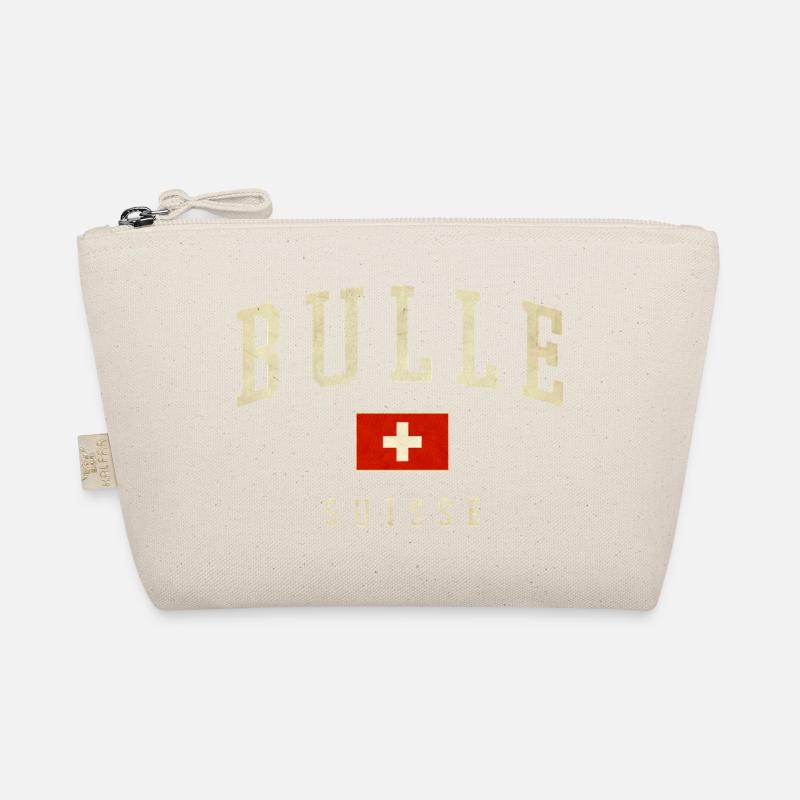 Bulle Schweiz Design - Varsity Stil Bio-Täschchen